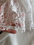 1980s special blouse with antique lace