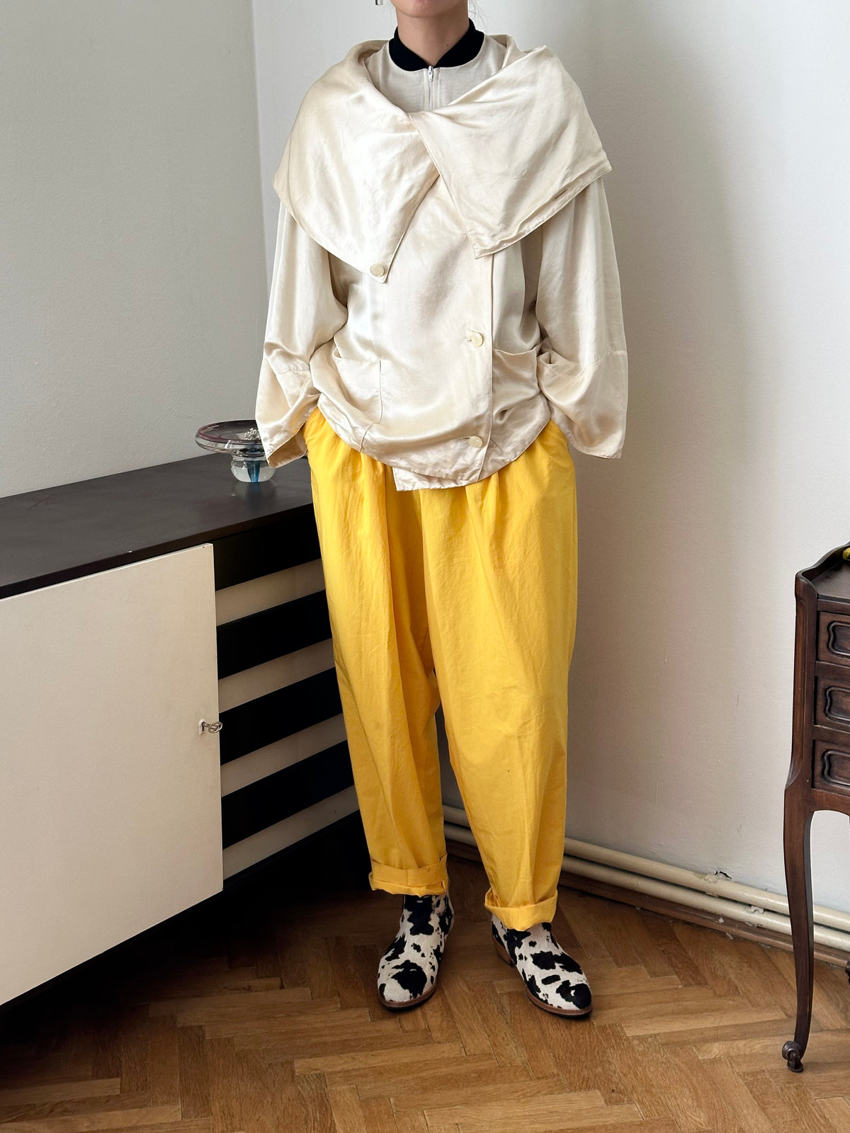 1980-90s Switzerland rayon satin jacket
