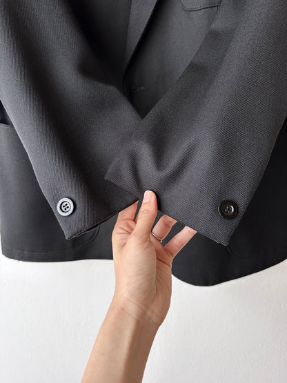 70s wool tailored jacket