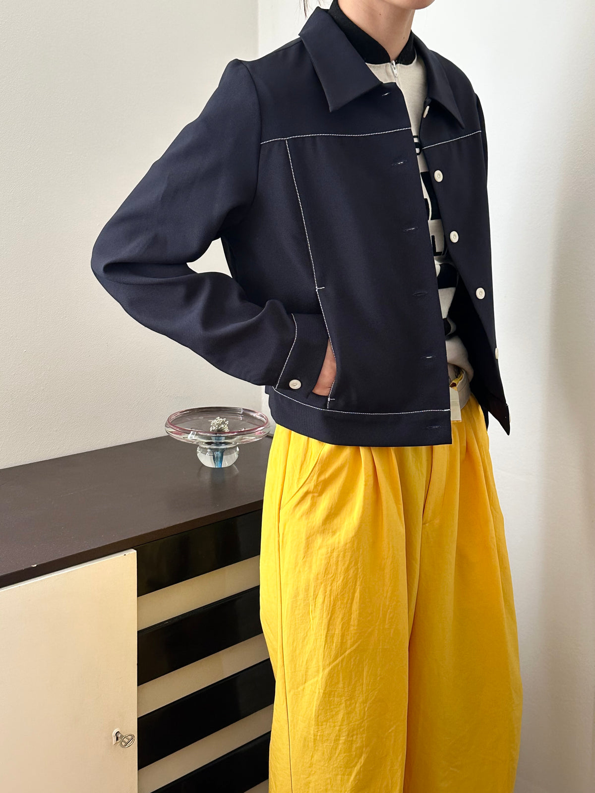 chic track shirt jacket