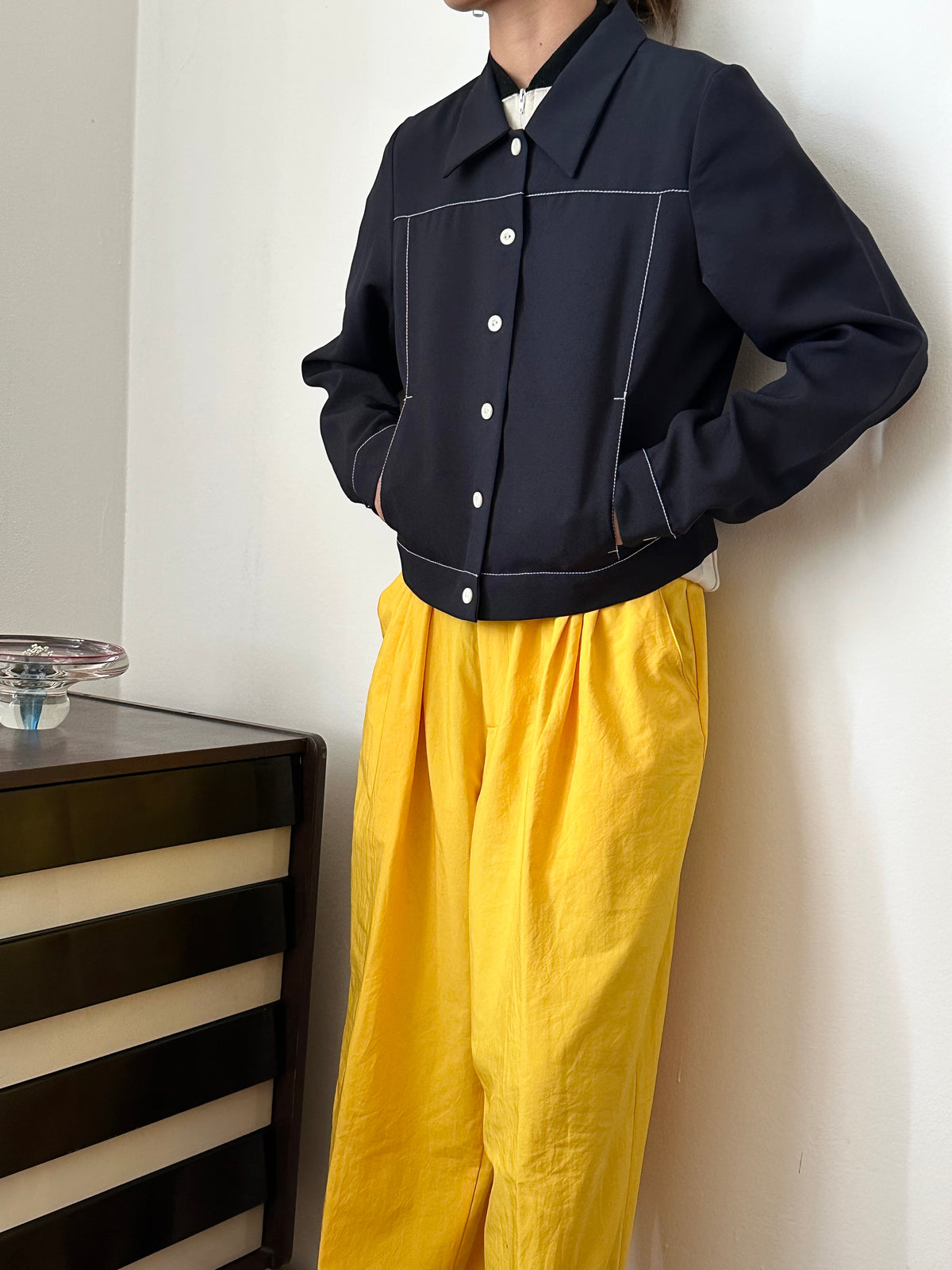 chic track shirt jacket