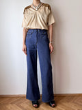 70s vat dyed wide denim