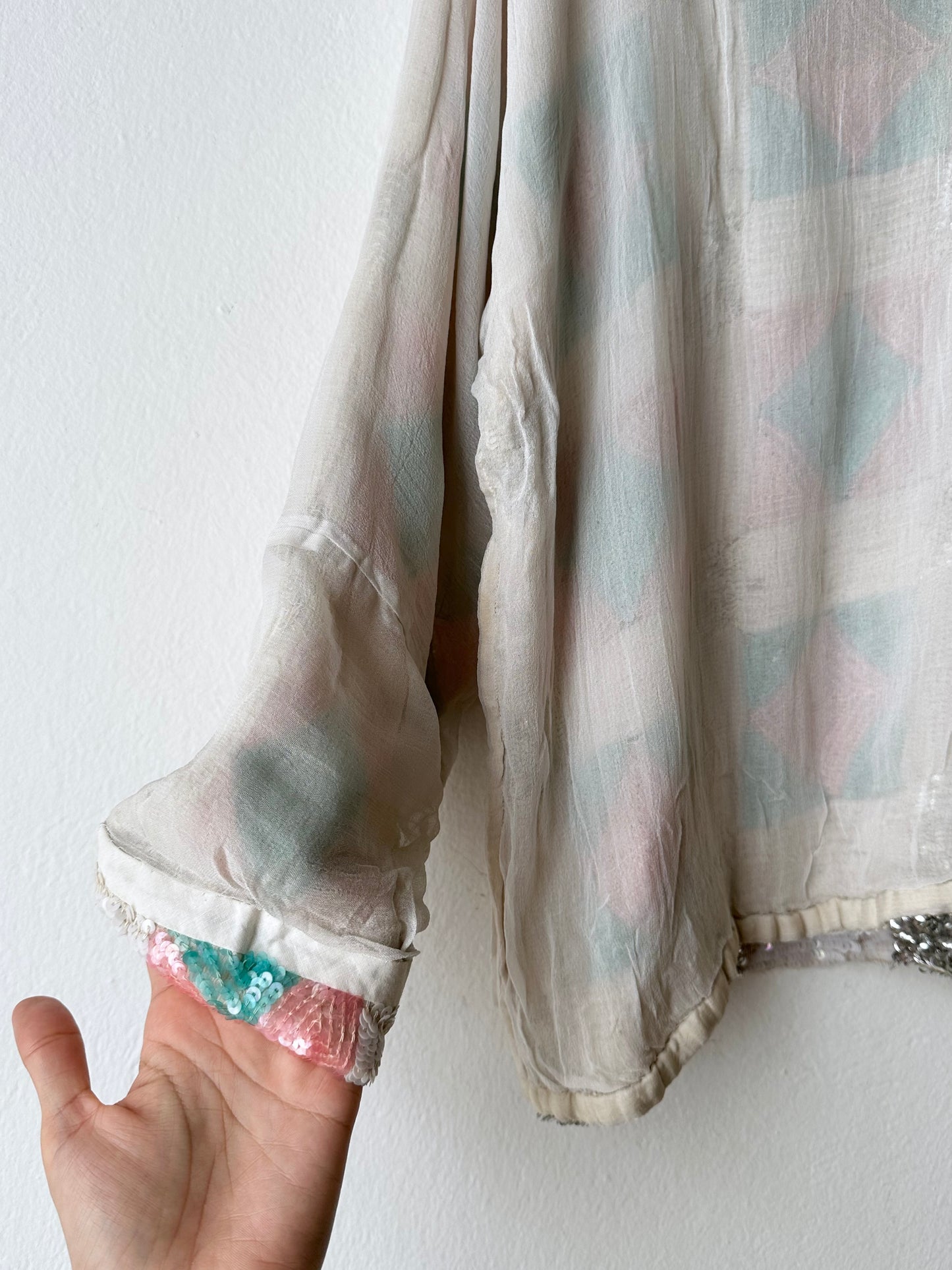 French silk sequins top