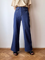 70s vat dyed wide denim