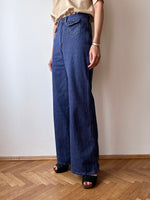 70s vat dyed wide denim