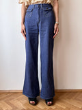 70s vat dyed wide denim