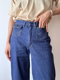 70s vat dyed wide denim