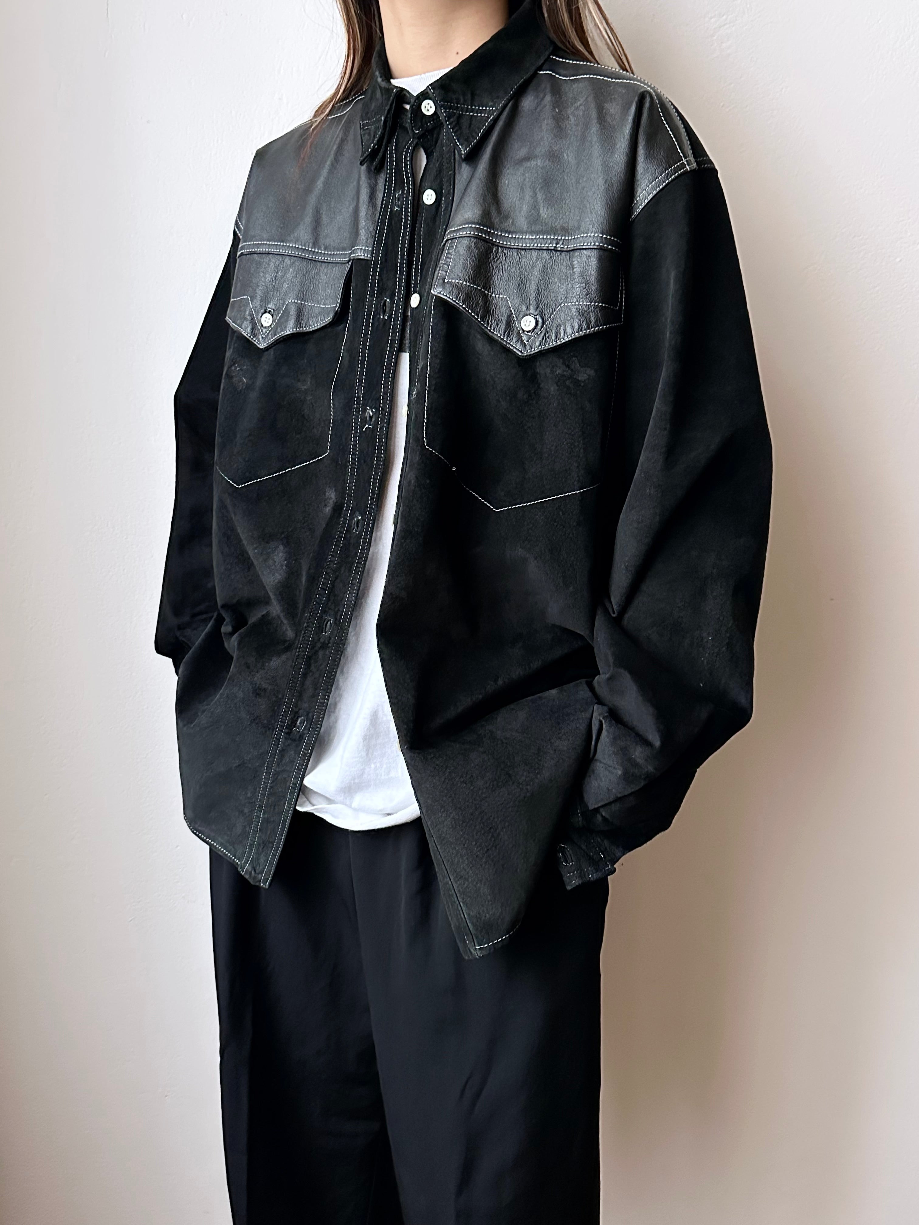 black leather shirt – TOTO