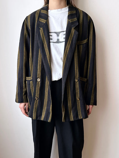 80s striped tailored jacket