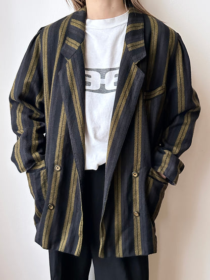80s striped tailored jacket