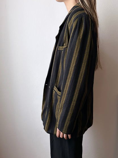 80s striped tailored jacket