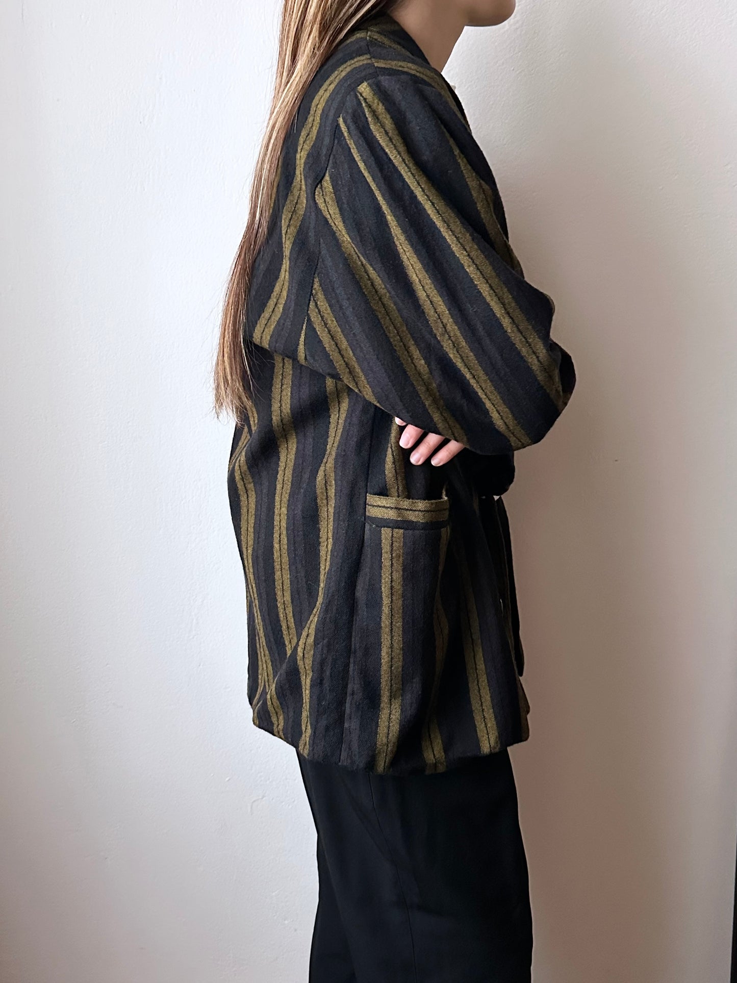 80s striped tailored jacket