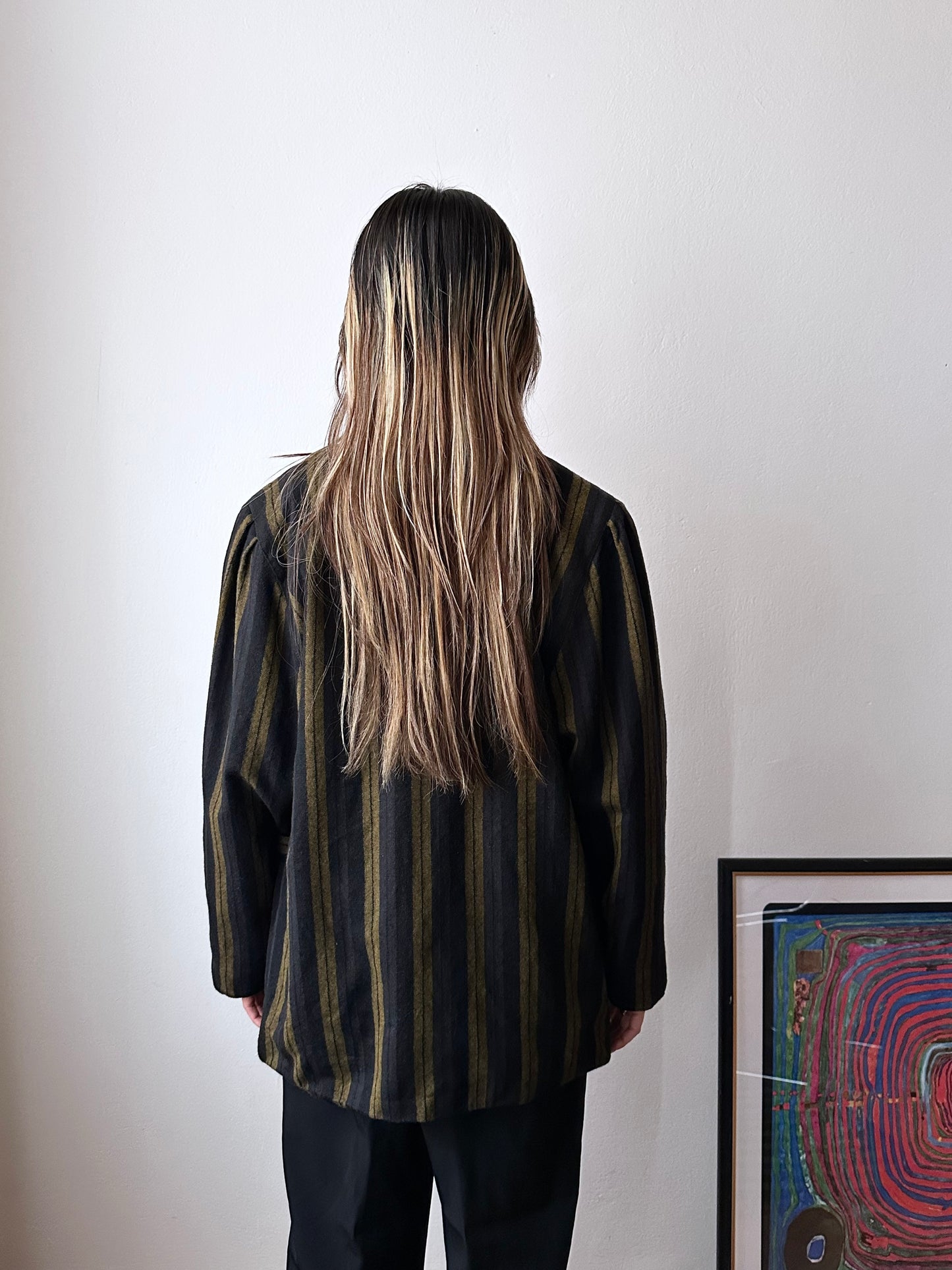 80s striped tailored jacket