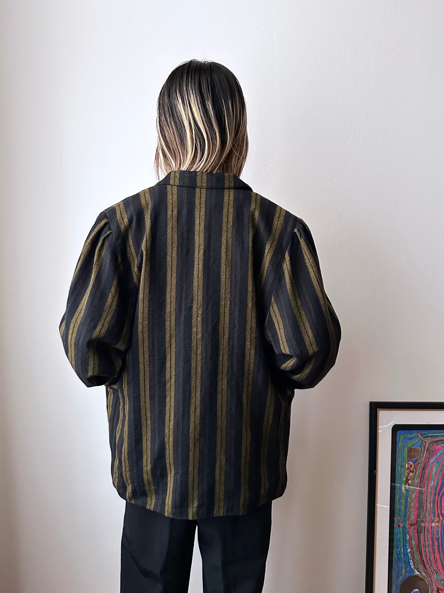 80s striped tailored jacket