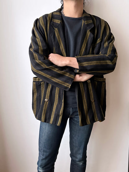 80s striped tailored jacket