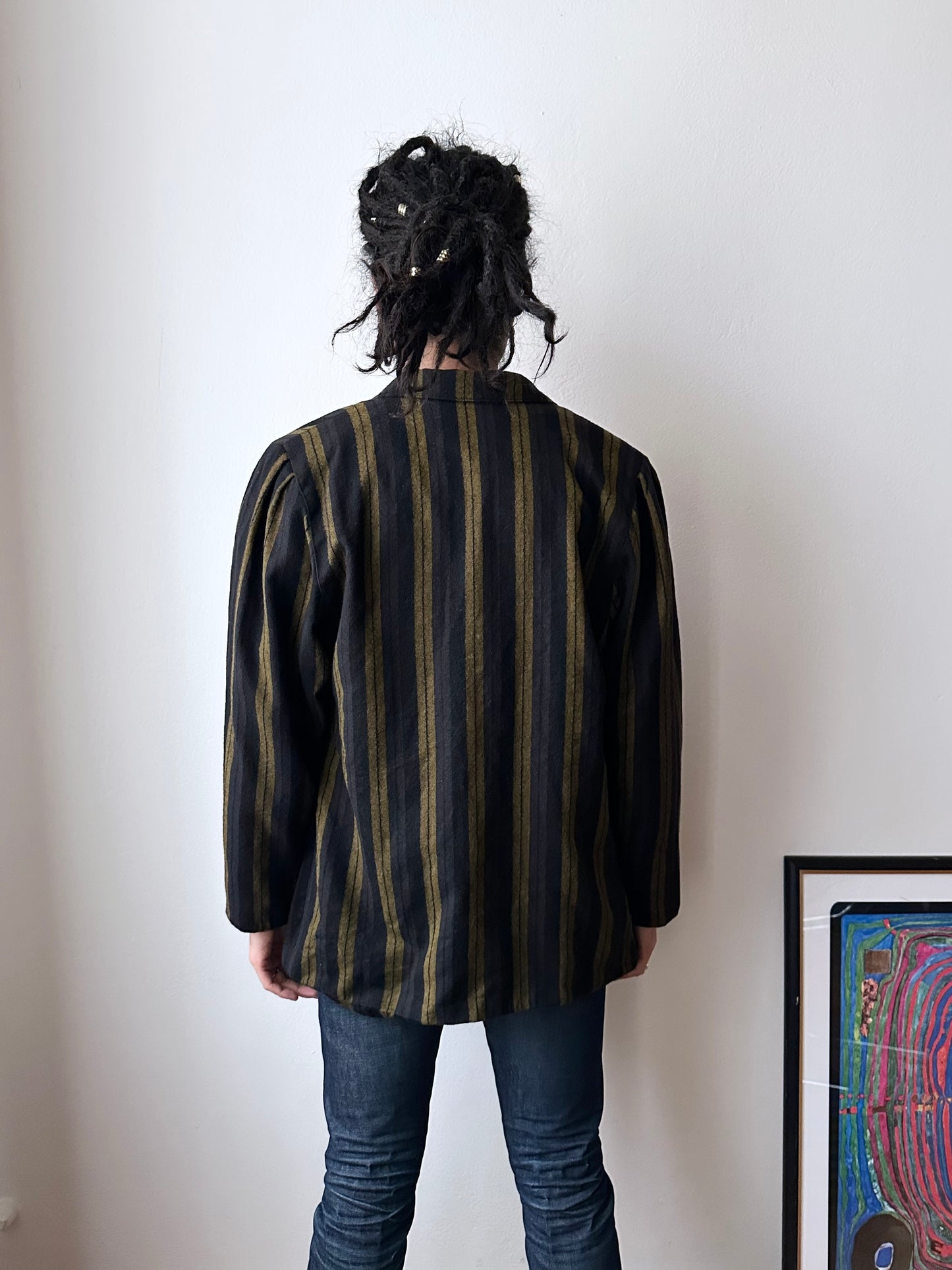 80s striped tailored jacket