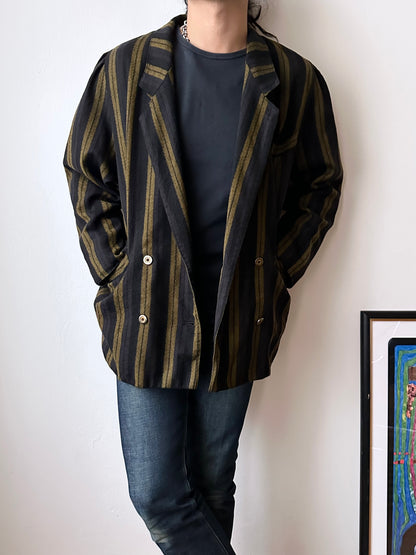 80s striped tailored jacket