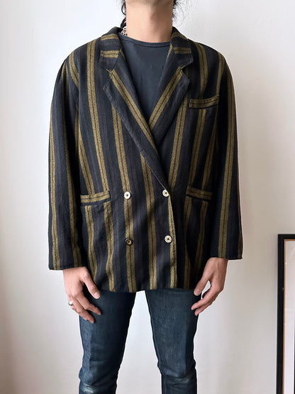 80s striped tailored jacket