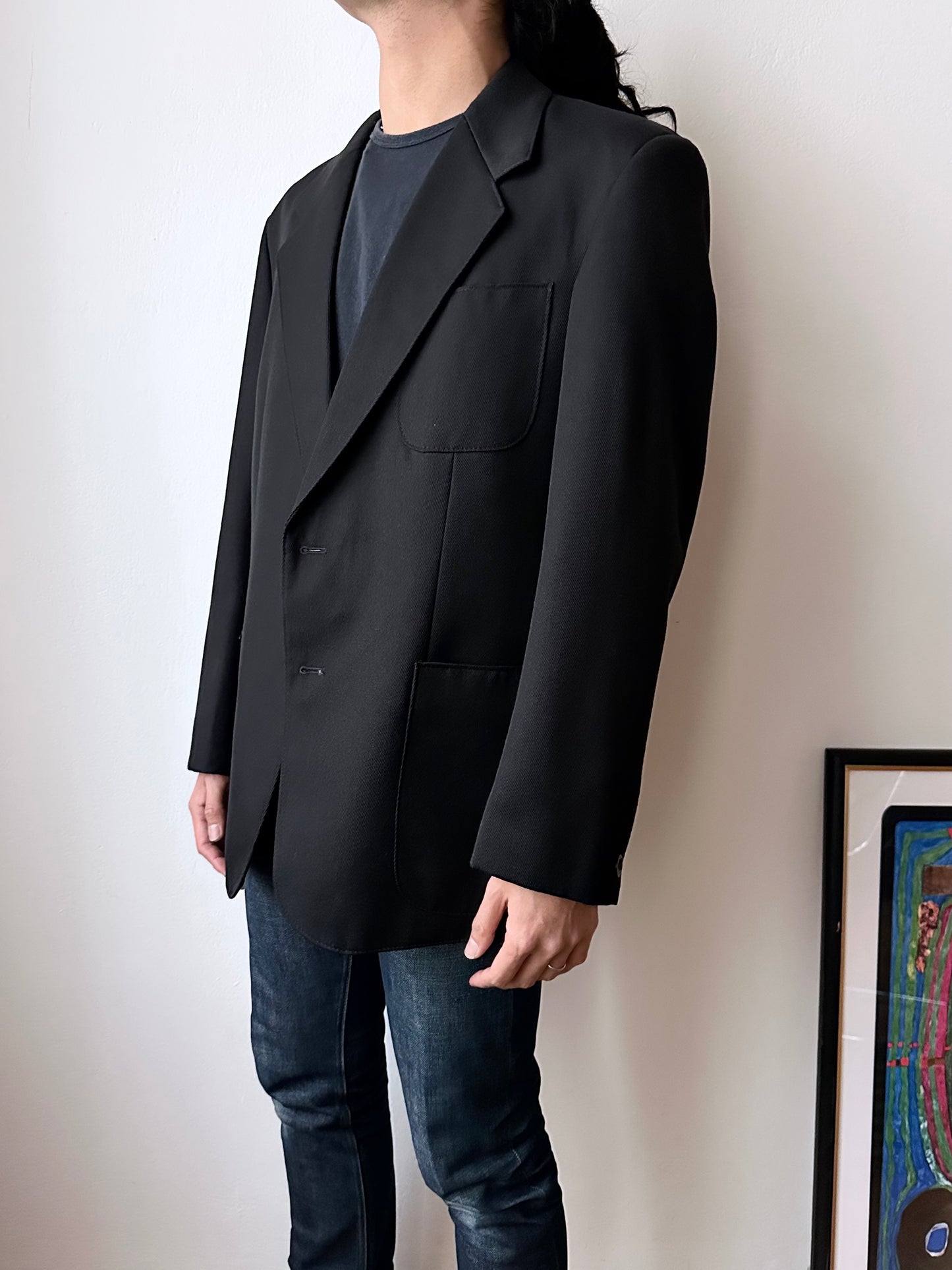 70s wool tailored jacket