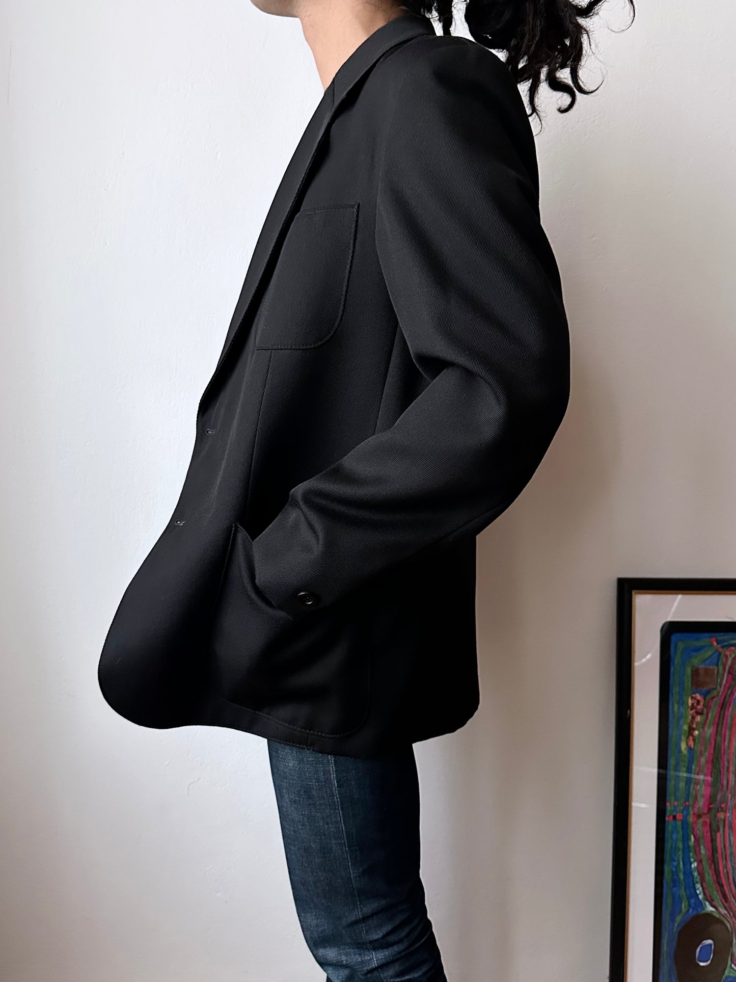 70s wool tailored jacket