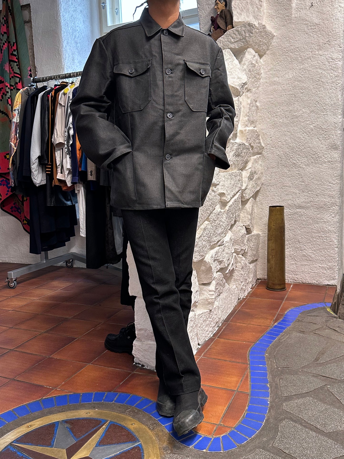 1960's 60年代 Work Jacket Cotton pique Dead stock Toto Vintage clothing store Antique shop Vintage clothing shop Praha Prague コットン ピケ 古着屋 アンティークショップ プラハ ユーロワーク ユーロ古着 ヨーロッパ古着 古着卸