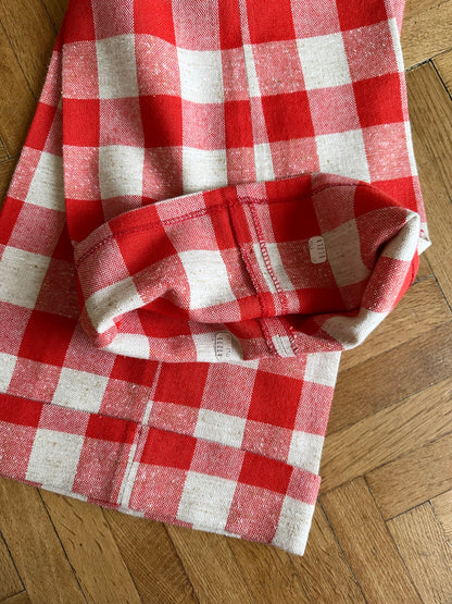 1970s deadstock gingham plaid trouser W28