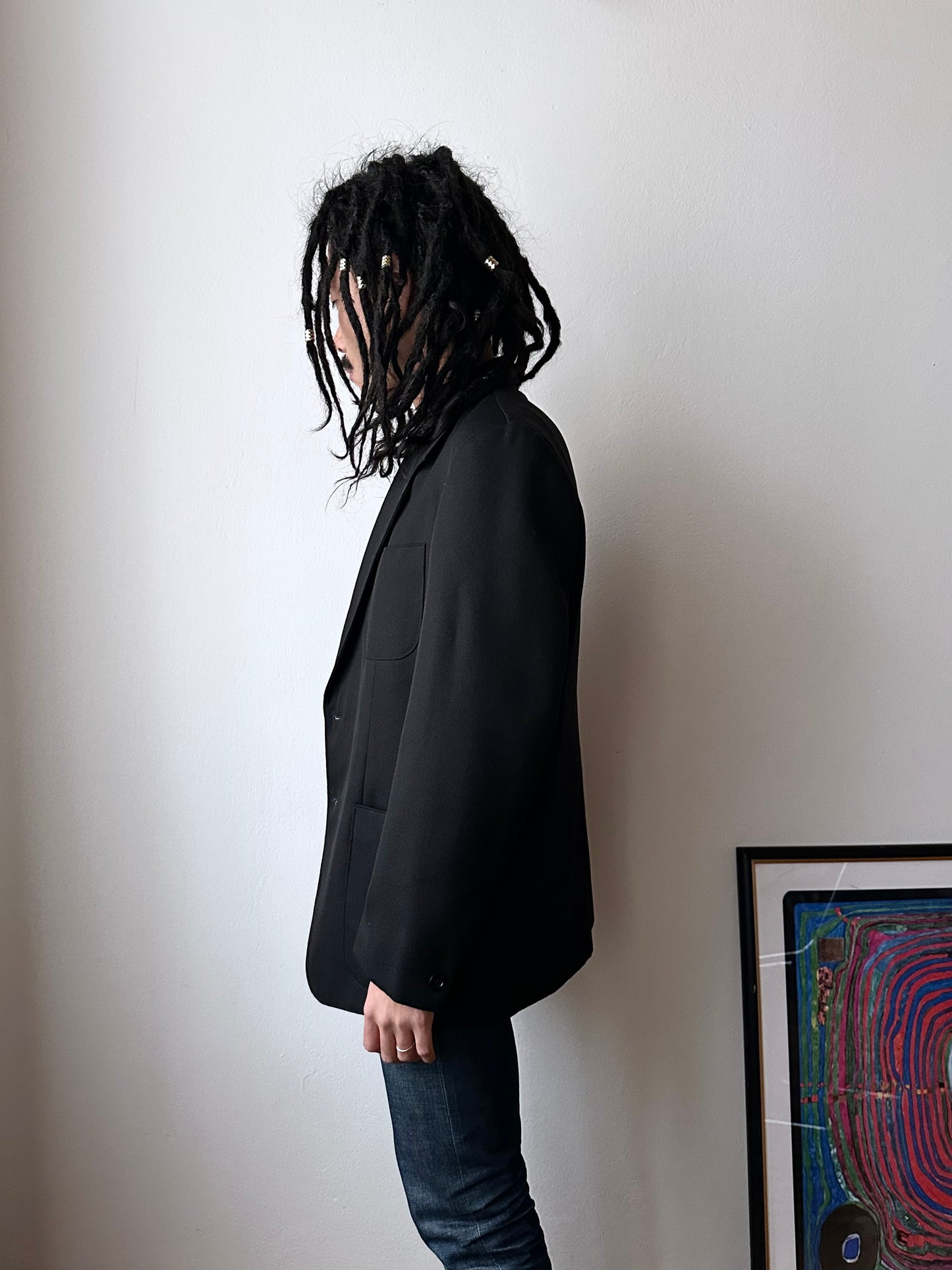 70s wool tailored jacket