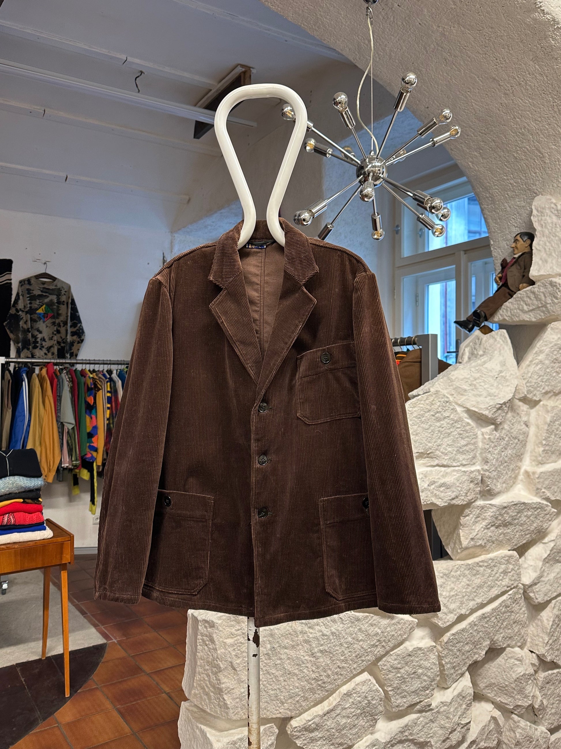 60's 60年代 Germany corduroy tailored jacket コーデュロイ Vintage ヴィンテージ ワーク ユーロワーク  ヨーロッパワーク ドイツワーク Toto Praha Prague Vintage store Vintage clothing 古着屋 古着 ユーロ古着 ヨーロッパ古着 Brown 茶色 