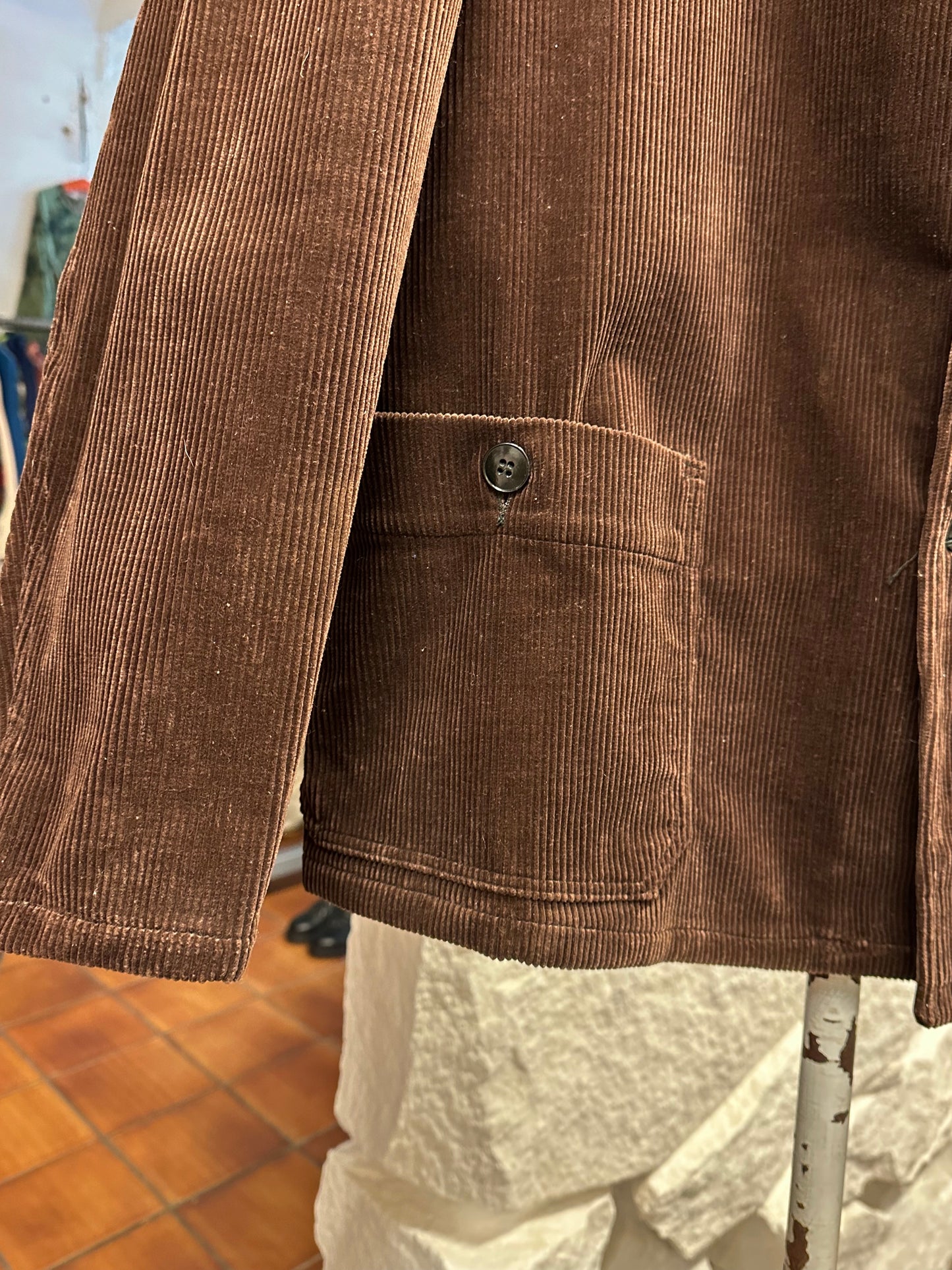 60's 60年代 Germany corduroy tailored jacket コーデュロイ Vintage ヴィンテージ ワーク ユーロワーク  ヨーロッパワーク ドイツワーク Toto Praha Prague Vintage store Vintage clothing 古着屋 古着 ユーロ古着 ヨーロッパ古着 Brown 茶色 