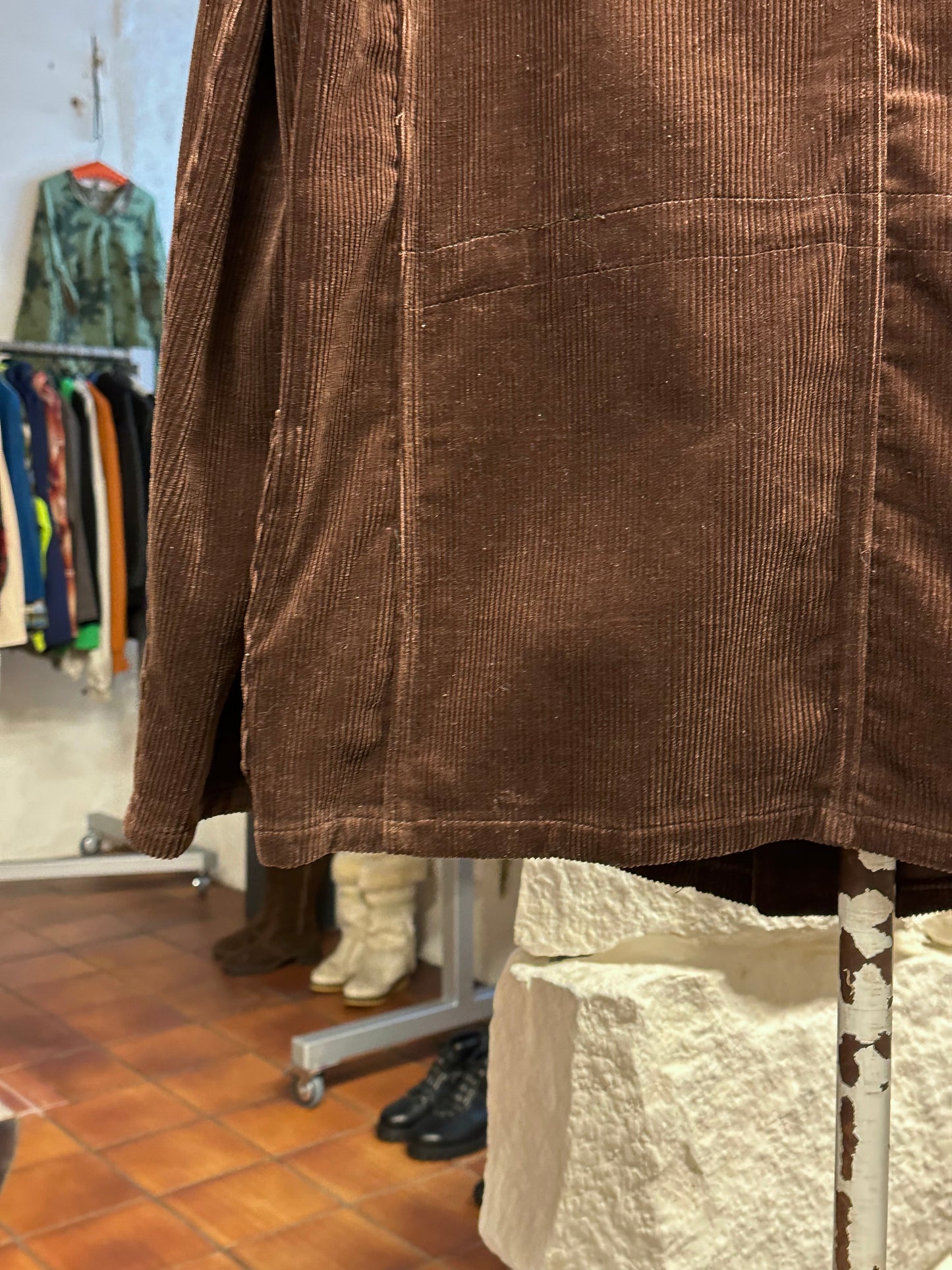 60's 60年代 Germany corduroy tailored jacket コーデュロイ Vintage ヴィンテージ ワーク ユーロワーク  ヨーロッパワーク ドイツワーク Toto Praha Prague Vintage store Vintage clothing 古着屋 古着 ユーロ古着 ヨーロッパ古着 Brown 茶色 