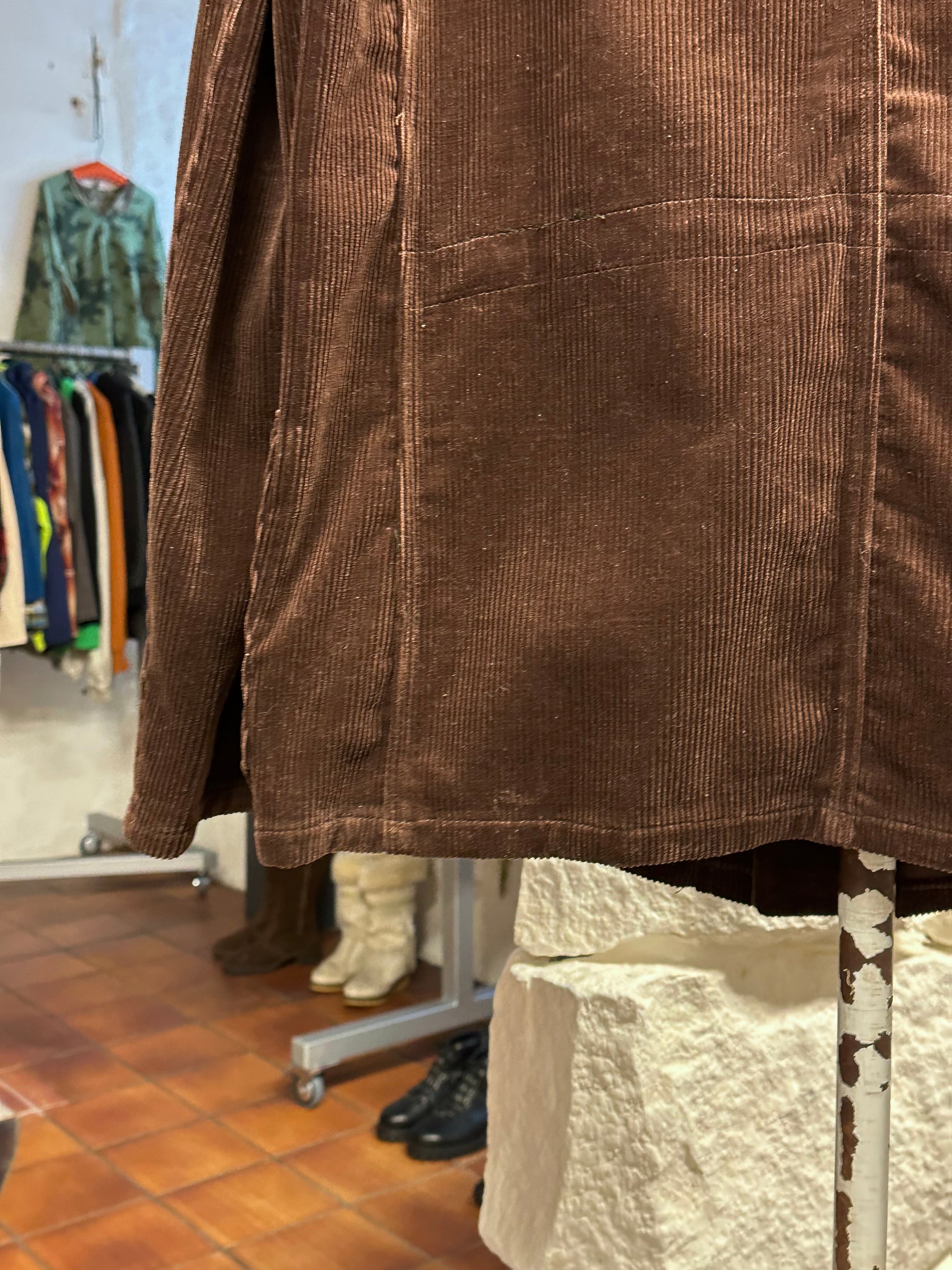 60's 60年代 Germany corduroy tailored jacket コーデュロイ Vintage ヴィンテージ ワーク ユーロワーク  ヨーロッパワーク ドイツワーク Toto Praha Prague Vintage store Vintage clothing 古着屋 古着 ユーロ古着 ヨーロッパ古着 Brown 茶色 