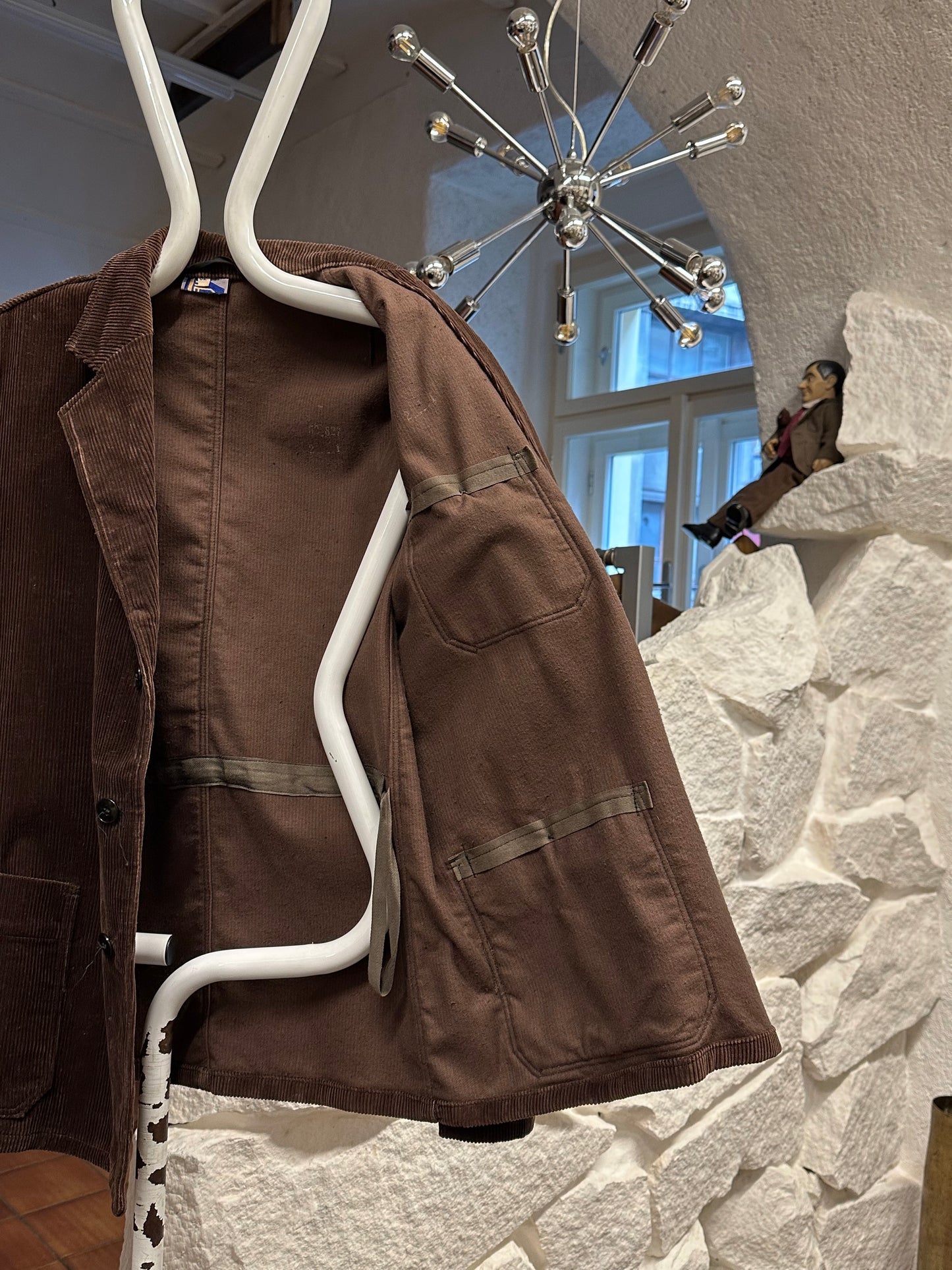 60's 60年代 Germany corduroy tailored jacket コーデュロイ Vintage ヴィンテージ ワーク ユーロワーク  ヨーロッパワーク ドイツワーク Toto Praha Prague Vintage store Vintage clothing 古着屋 古着 ユーロ古着 ヨーロッパ古着 Brown 茶色 