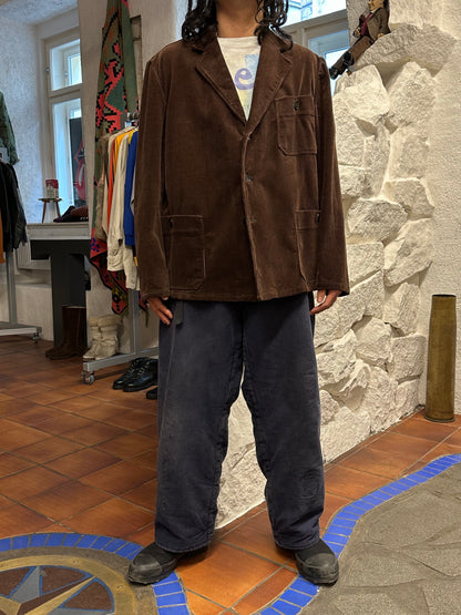 60's 60年代 Germany corduroy tailored jacket コーデュロイ Vintage ヴィンテージ ワーク ユーロワーク  ヨーロッパワーク ドイツワーク Toto Praha Prague Vintage store Vintage clothing 古着屋 古着 ユーロ古着 ヨーロッパ古着 Brown 茶色 
