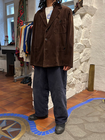 60's 60年代 Germany corduroy tailored jacket コーデュロイ Vintage ヴィンテージ ワーク ユーロワーク  ヨーロッパワーク ドイツワーク Toto Praha Prague Vintage store Vintage clothing 古着屋 古着 ユーロ古着 ヨーロッパ古着 Brown 茶色 