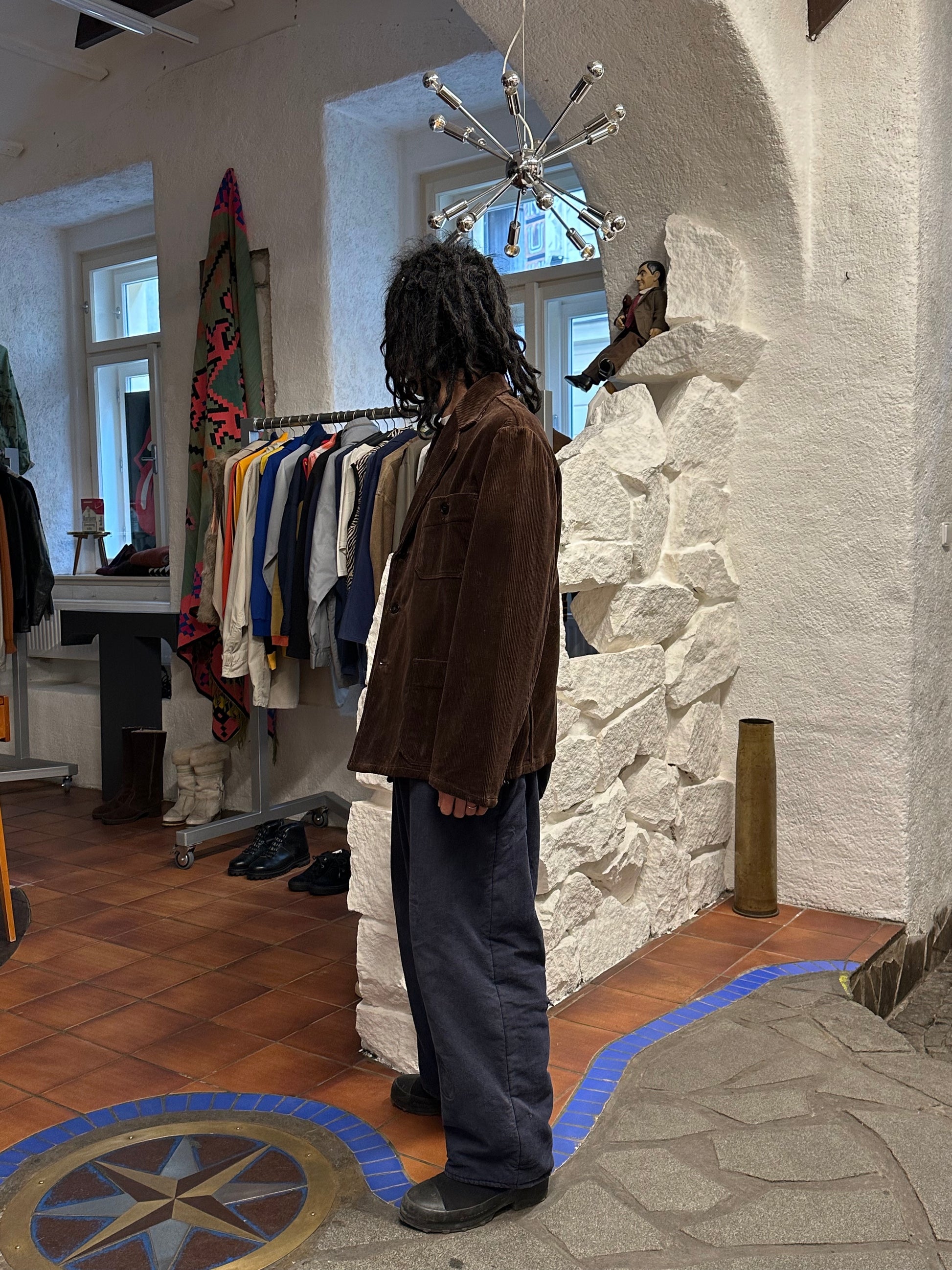 60's 60年代 Germany corduroy tailored jacket コーデュロイ Vintage ヴィンテージ ワーク ユーロワーク  ヨーロッパワーク ドイツワーク Toto Praha Prague Vintage store Vintage clothing 古着屋 古着 ユーロ古着 ヨーロッパ古着 Brown 茶色 