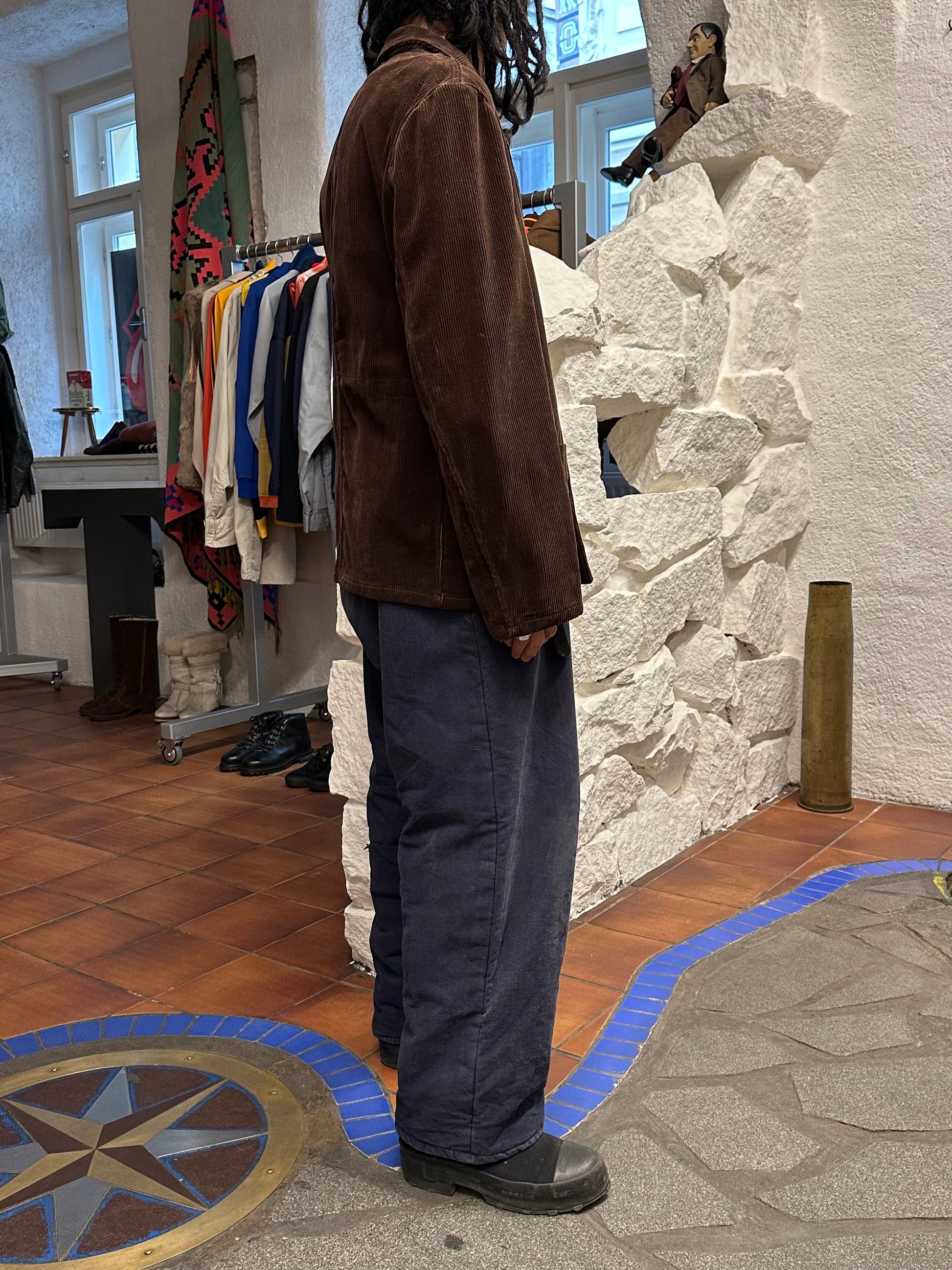 60's 60年代 Germany corduroy tailored jacket コーデュロイ Vintage ヴィンテージ ワーク ユーロワーク  ヨーロッパワーク ドイツワーク Toto Praha Prague Vintage store Vintage clothing 古着屋 古着 ユーロ古着 ヨーロッパ古着 Brown 茶色 