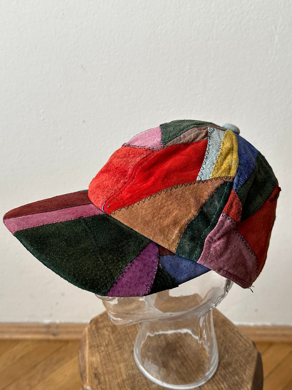 Patchwork Leather cap
