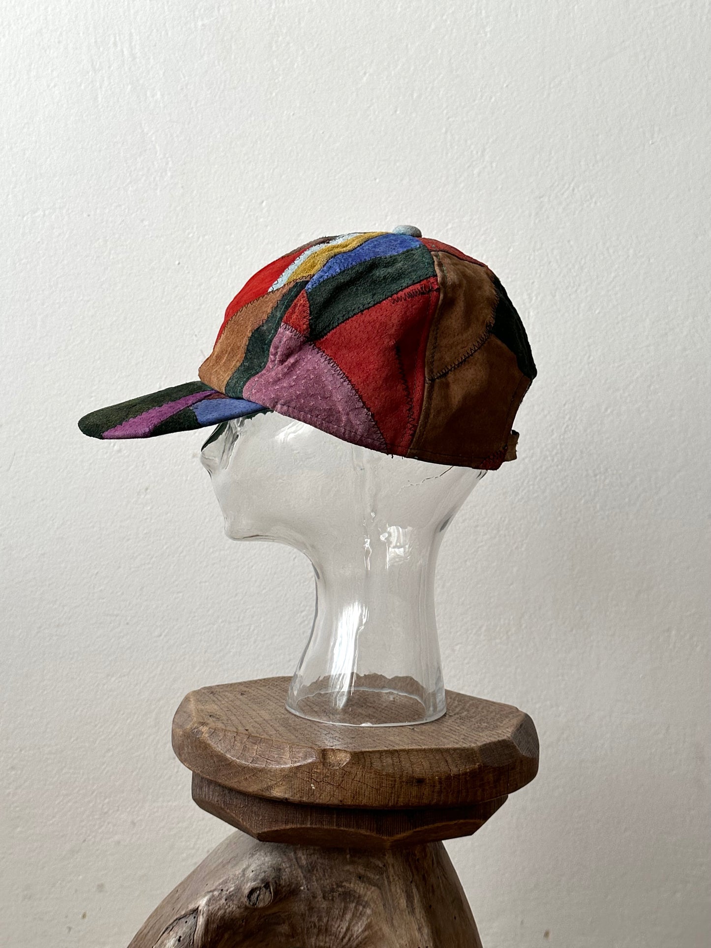 Patchwork Leather cap
