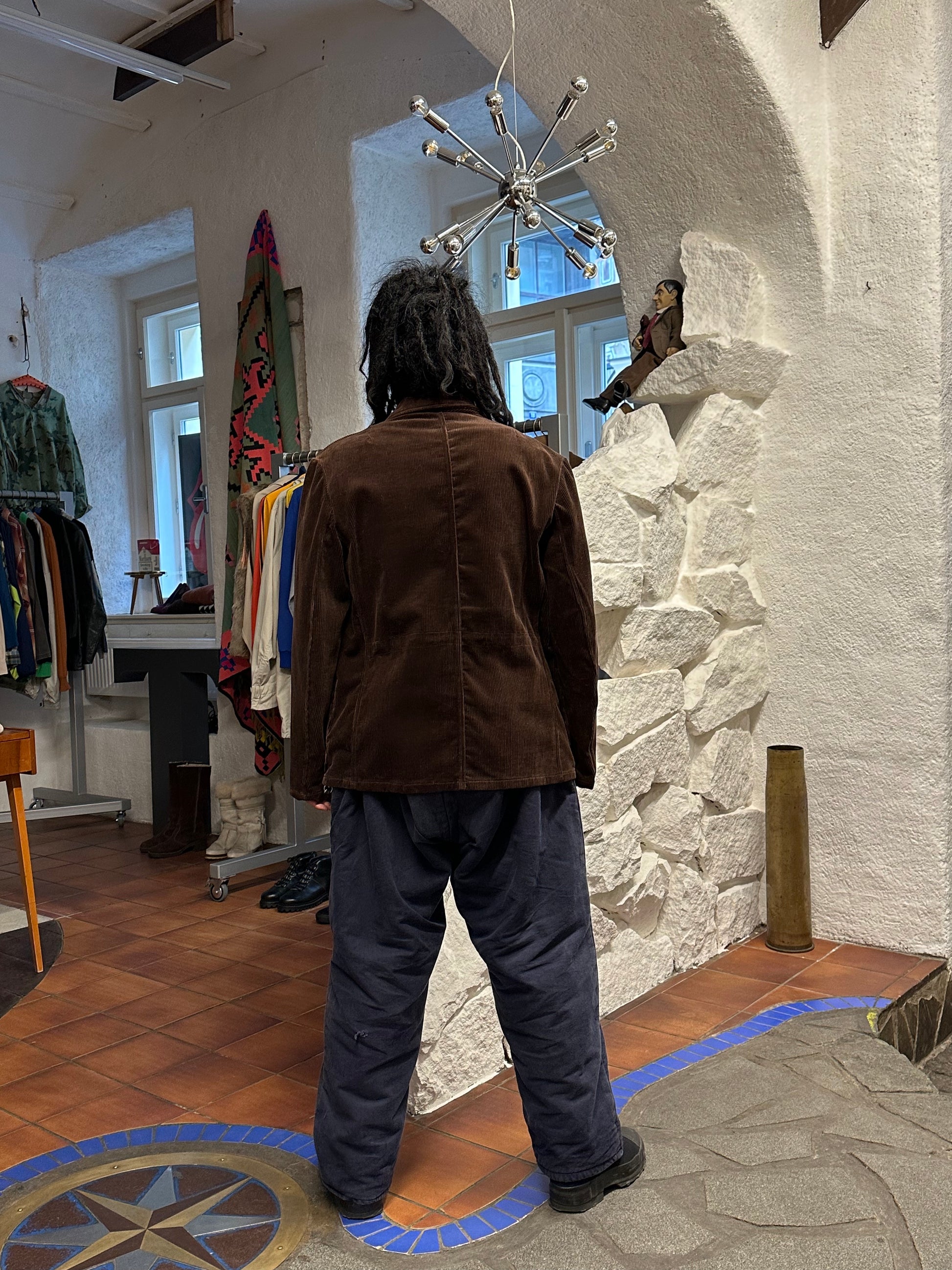 60's 60年代 Germany corduroy tailored jacket コーデュロイ Vintage ヴィンテージ ワーク ユーロワーク  ヨーロッパワーク ドイツワーク Toto Praha Prague Vintage store Vintage clothing 古着屋 古着 ユーロ古着 ヨーロッパ古着 Brown 茶色 