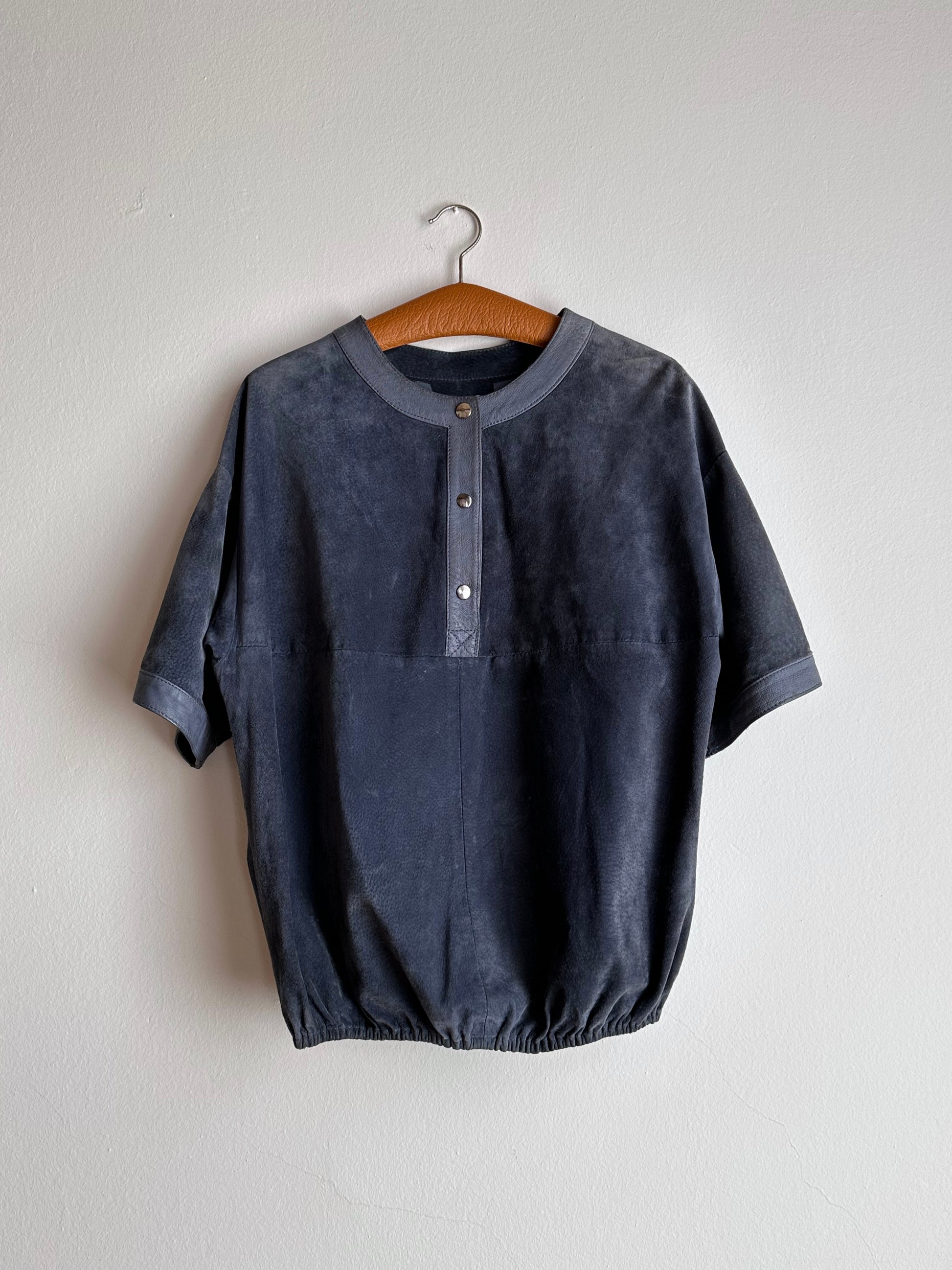 80's 90's Leather smock pullover vintage レザー スモック ヴィンテージ  プラハ  古着屋 Praha Prague vintage store ユーロ古着 ヨーロッパ古着