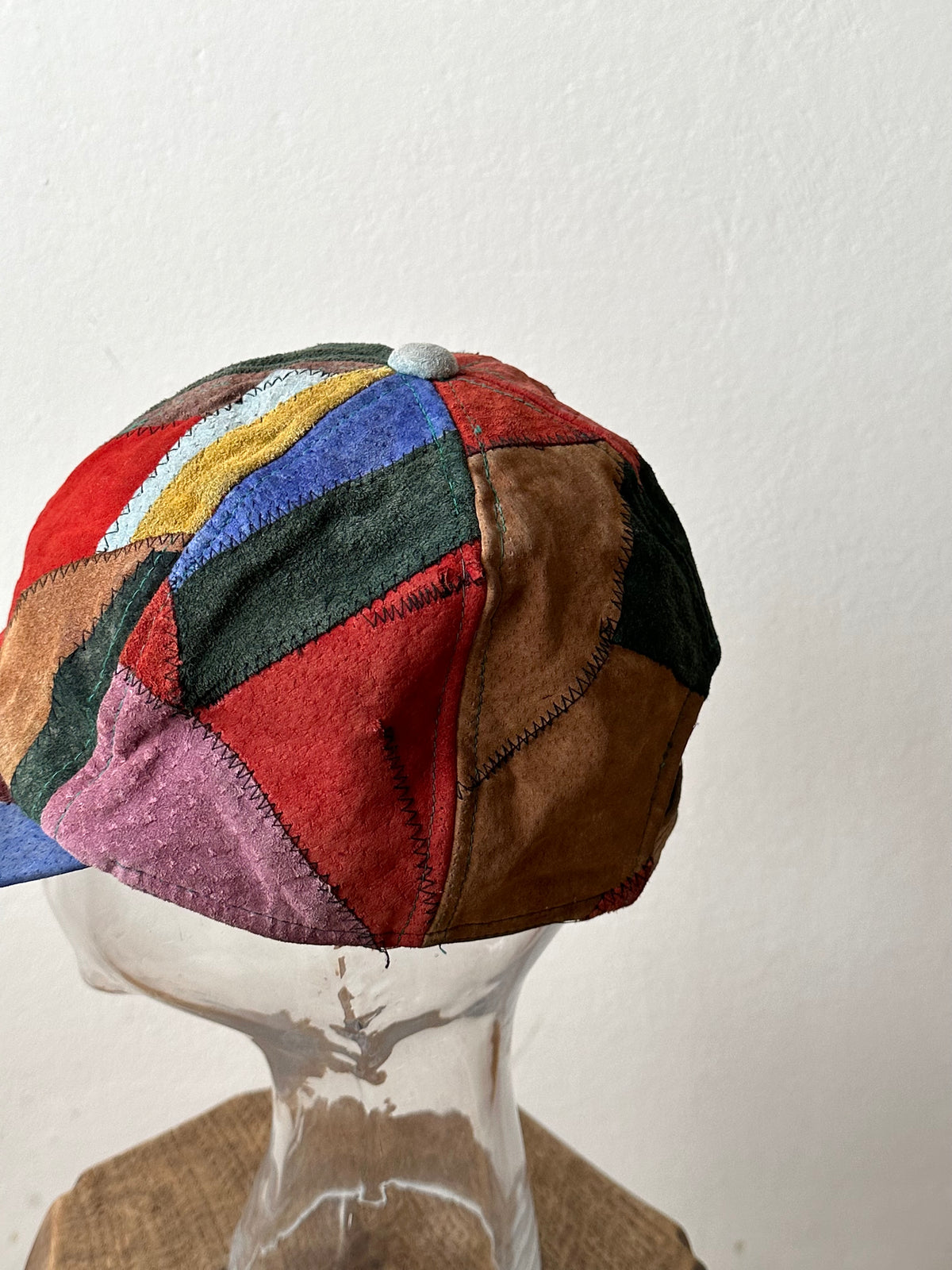 Patchwork Leather cap