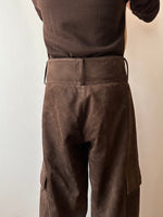 Brown leather cargo - w30
