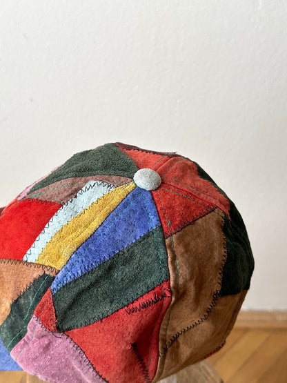 Patchwork Leather cap