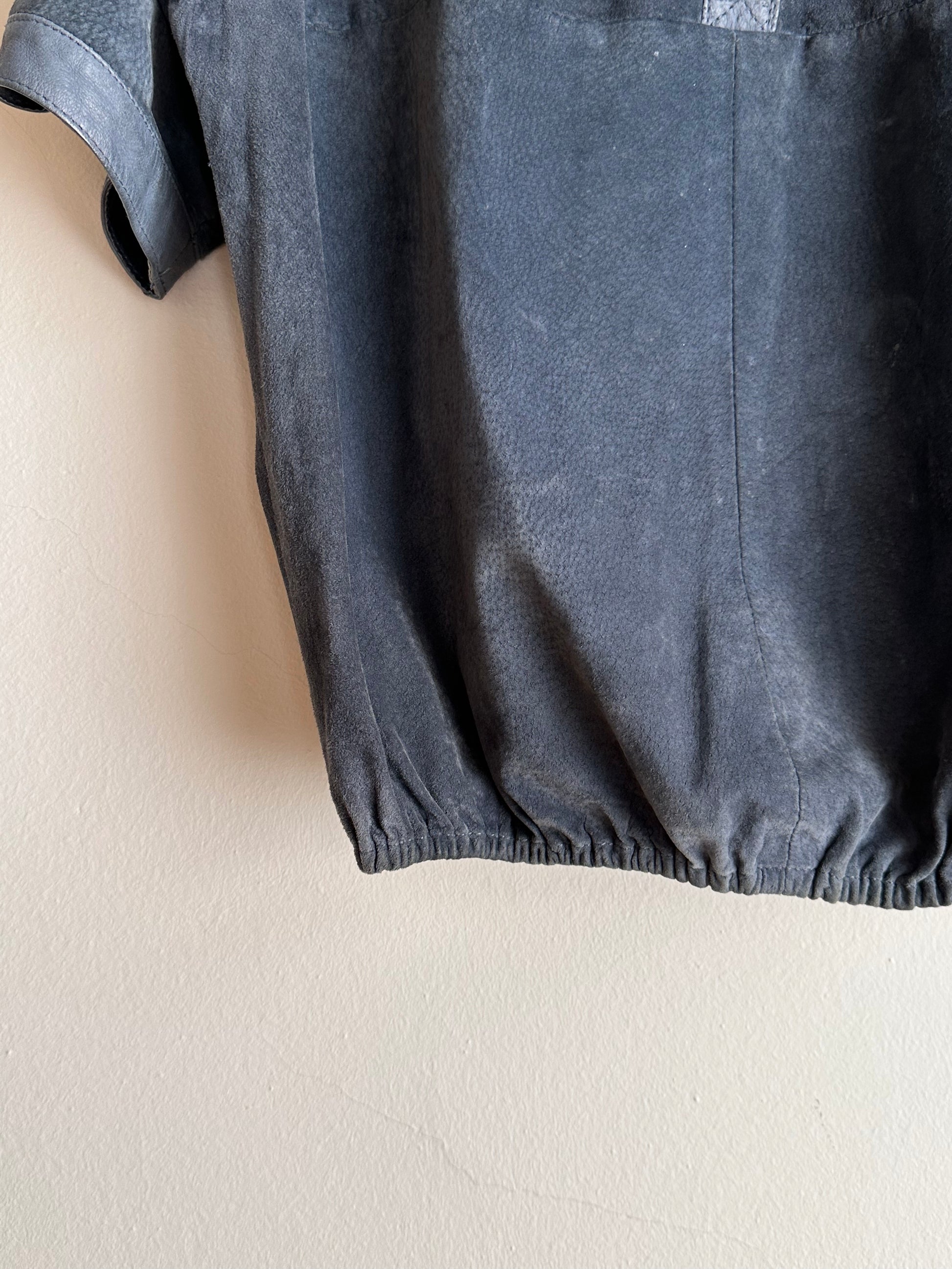 80's 90's Leather smock pullover vintage レザー スモック ヴィンテージ  プラハ  古着屋 Praha Prague vintage store ユーロ古着 ヨーロッパ古着