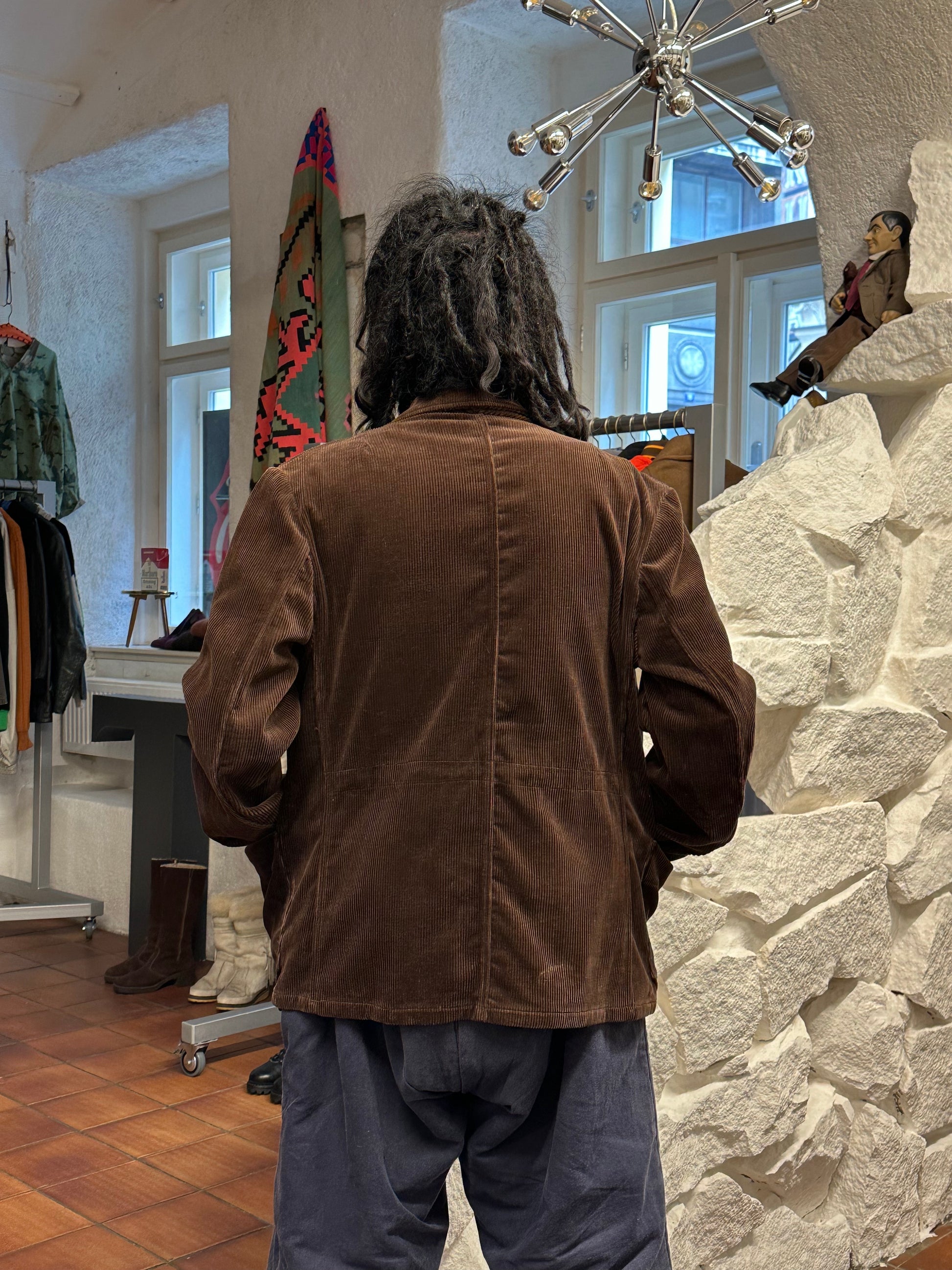 60's 60年代 Germany corduroy tailored jacket コーデュロイ Vintage ヴィンテージ ワーク ユーロワーク  ヨーロッパワーク ドイツワーク Toto Praha Prague Vintage store Vintage clothing 古着屋 古着 ユーロ古着 ヨーロッパ古着 Brown 茶色 