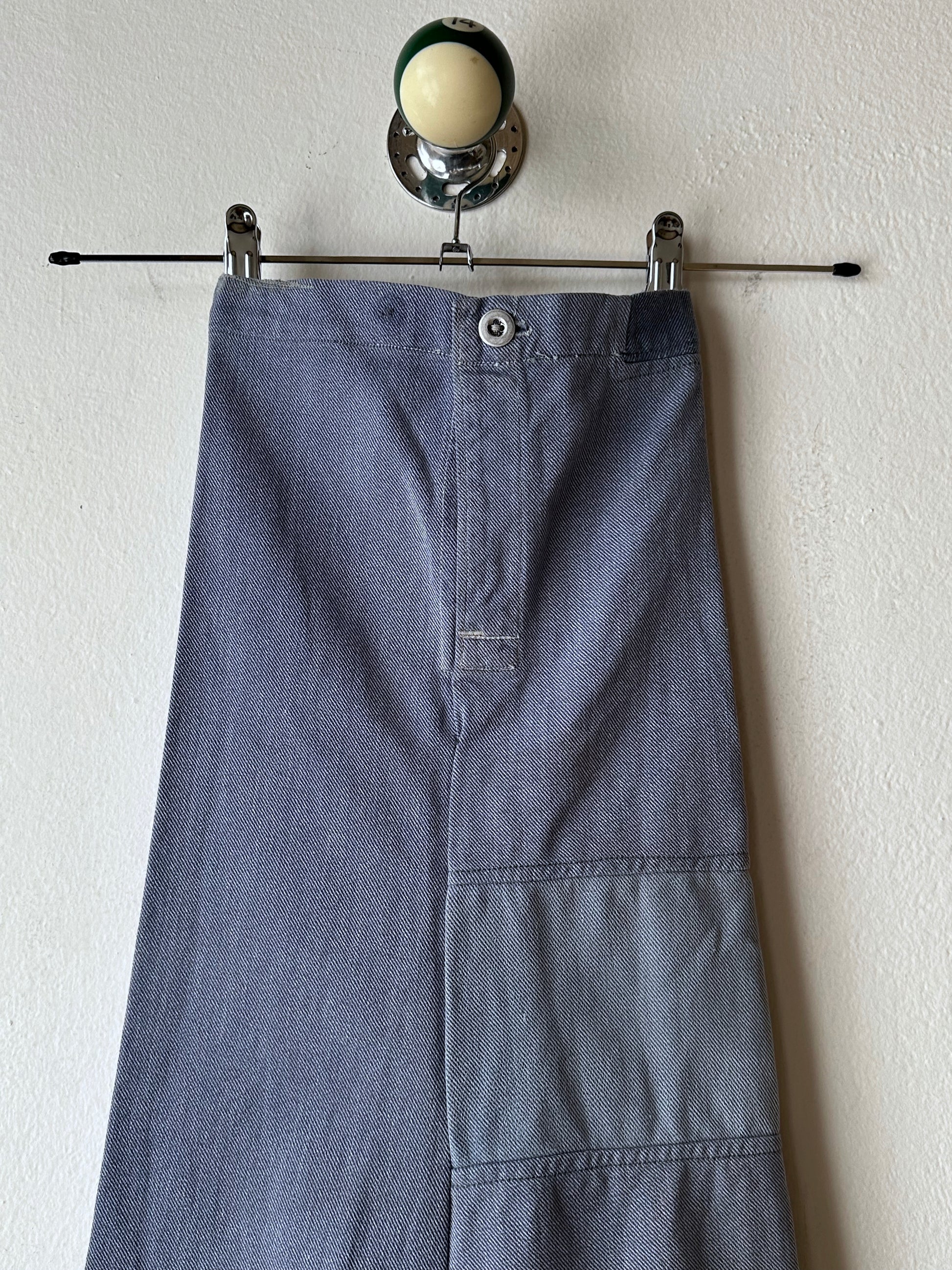 1950s German Work trousers 50年代 ドイツワーク ユーロワーク  ヨーロッパワーク リペア 刺子 Toto Praha Vintage clothing shop Antique shop 古着屋 プラハ Showroom appointment Prague ユーロ古着 ヨーロッパ古着 古着卸 ヴィンテージ
