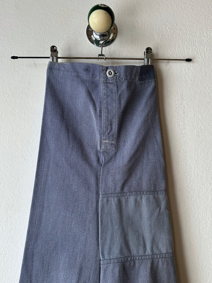 1950s German Work trousers 50年代 ドイツワーク ユーロワーク  ヨーロッパワーク リペア 刺子 Toto Praha Vintage clothing shop Antique shop 古着屋 プラハ Showroom appointment Prague ユーロ古着 ヨーロッパ古着 古着卸 ヴィンテージ