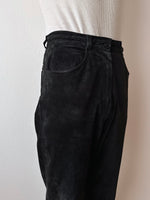 90s Leather suède trouser - w29