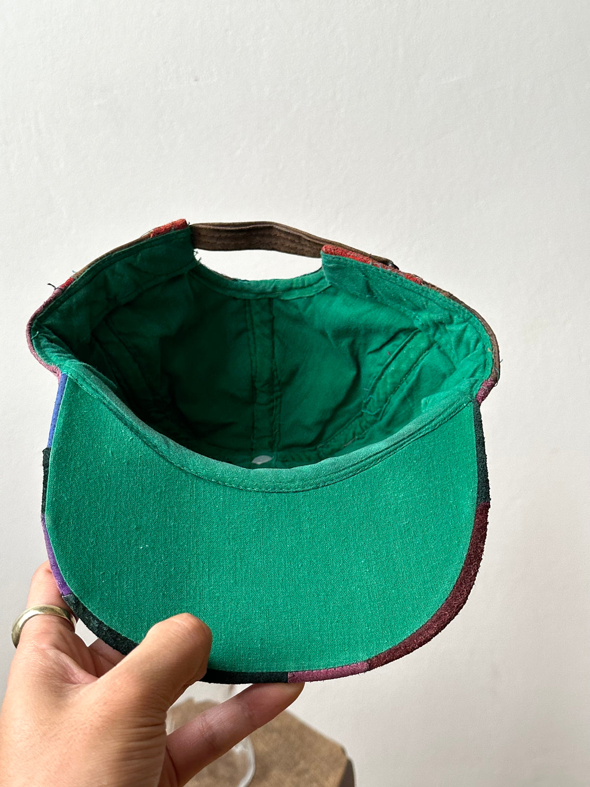 Patchwork Leather cap