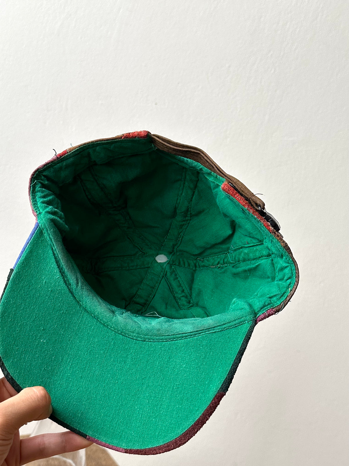 Patchwork Leather cap